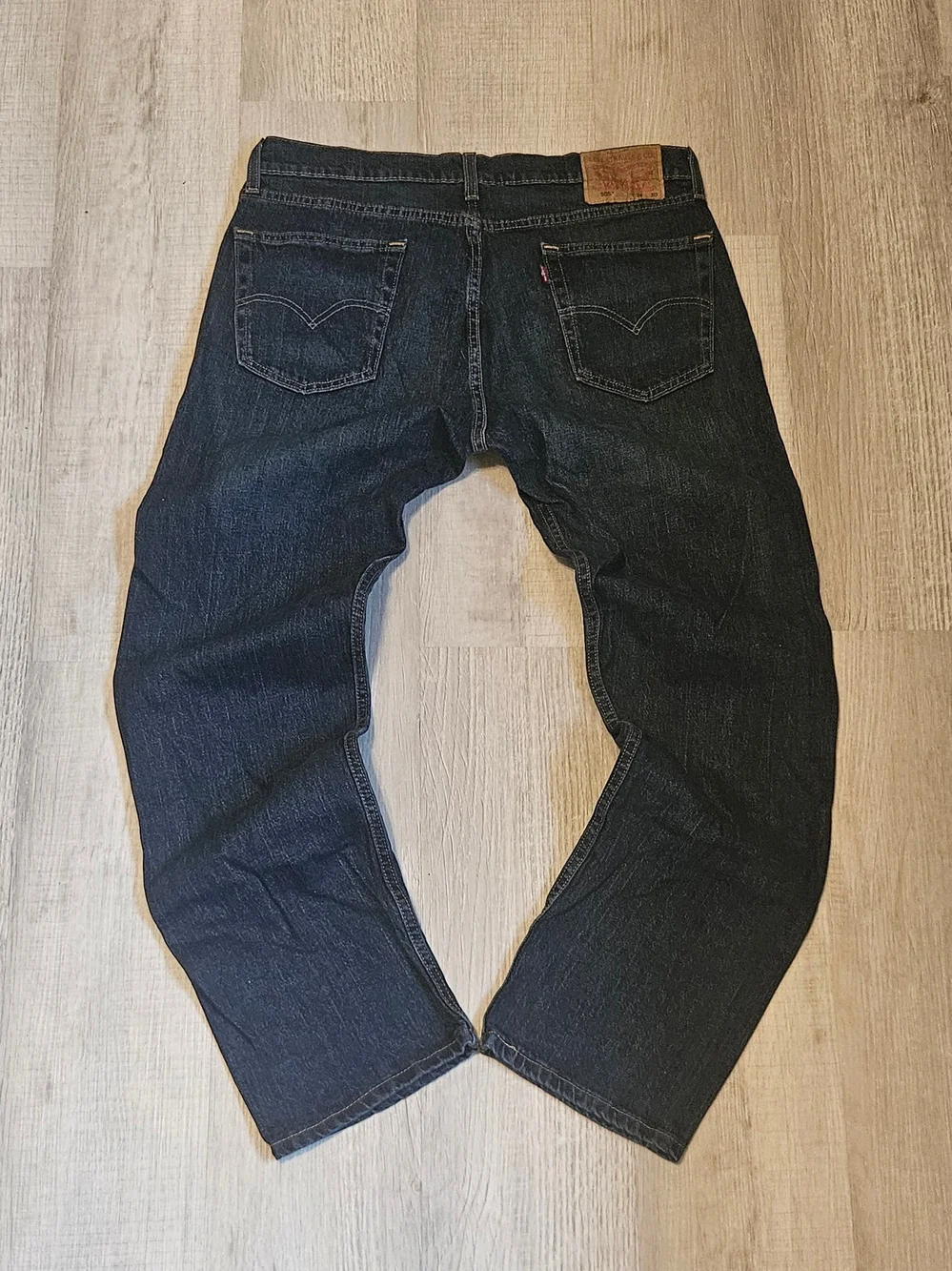 Levi’s 505 Men’s Regular Fit Dark Wash Jeans 34x30